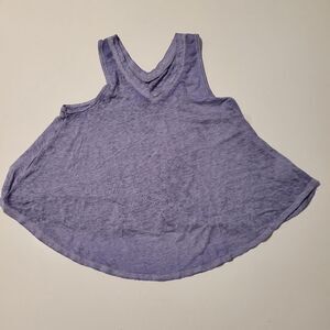 WE THE FREE PEOPLE PURPLE FLOWY OVERSIZED TANK TOP XS EXTRA SMALL